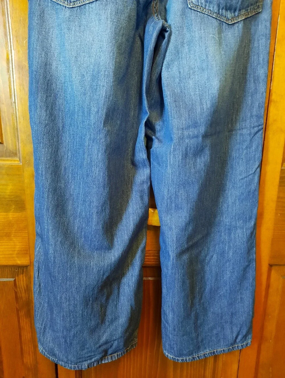 🛍 H&M Divided Cotton Blend Dark Wash Mid-rise Wide Leg Denim Jeans Size 4